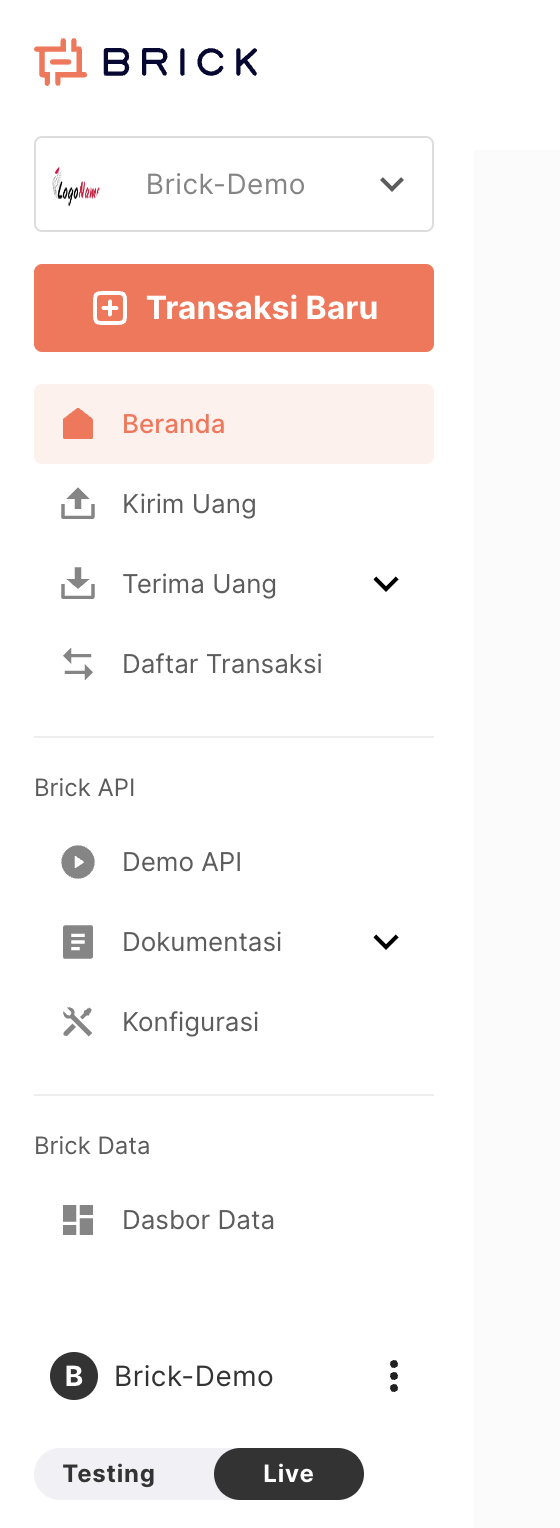 Pada halaman utama, di menu sebelah kiri, Anda dapat meng-klik menu “Demo API”. Anda kemudian akan dapat melihat demo yang telah kami sediakan.